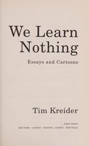 Обложка книги «We Learn Nothing»